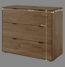 Holzkommode aus parkettverleimter Wildeiche - Kassanda