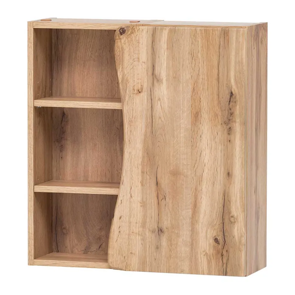 Holzoptik Bad Hängeschrank mit Baumkante - Tofias