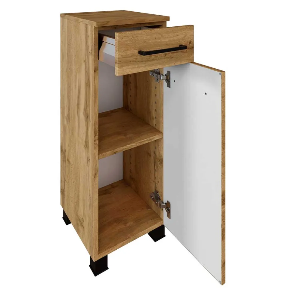 Holzoptik Bad-Unterschrank stehend oder hängend - Arazony