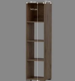 Holzoptik Büroregal in Wildeiche - Jytte