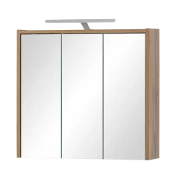 Holzoptik Spiegelschrank fürs Badezimmer - Nelorena