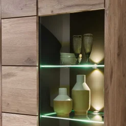 Holzoptik TV Anbauwand Set - Zelio (dreiteilig)