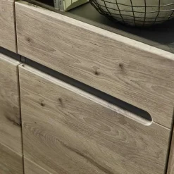 Holzoptik TV Anbauwand Set - Zelio (dreiteilig)