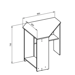 Holzoptik Winkelschreibtisch in Sonoma-Eiche - Rikers