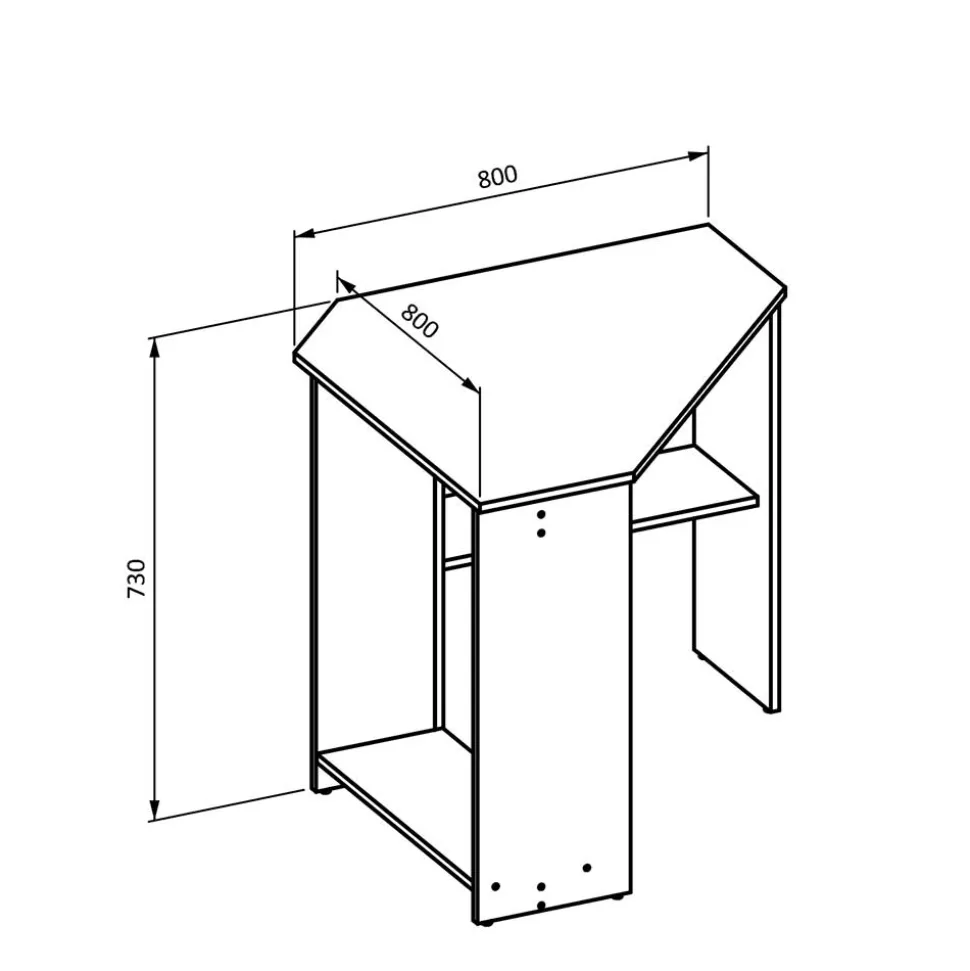 Holzoptik Winkelschreibtisch in Sonoma-Eiche - Rikers