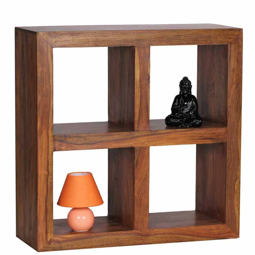 Holzregal massiv Hoslo quadratisches Design