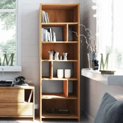 Holzregal Salomonia aus Kernbuche Massivholz