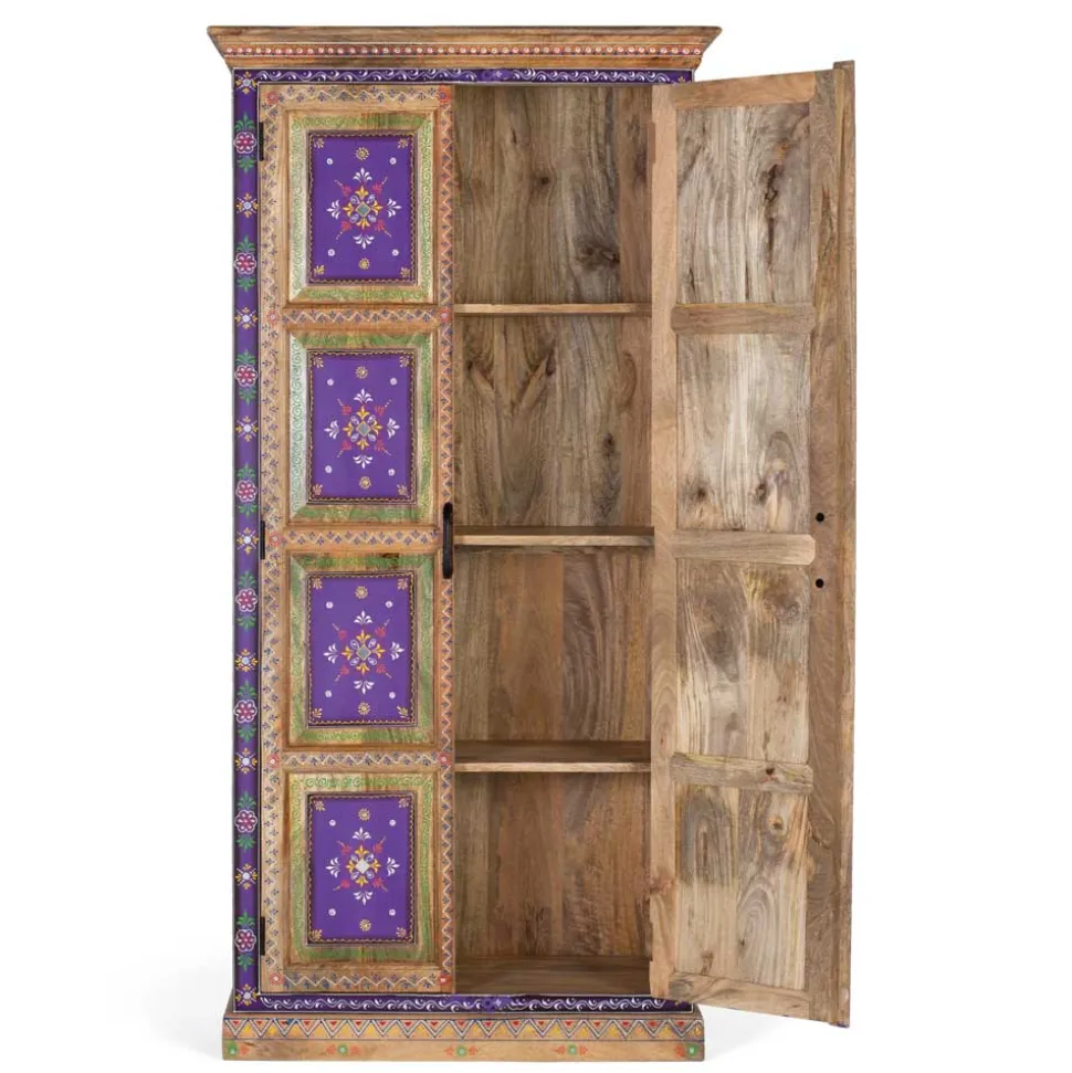 Holzschrank mit farbstarken Ornamentmustern - Ammie