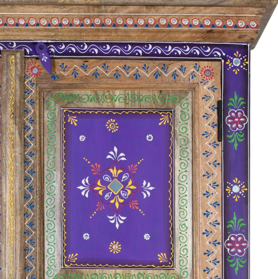 Holzschrank mit farbstarken Ornamentmustern - Ammie