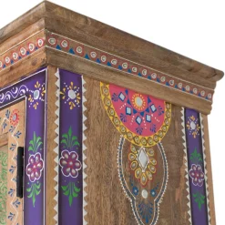 Holzschrank mit farbstarken Ornamentmustern - Ammie