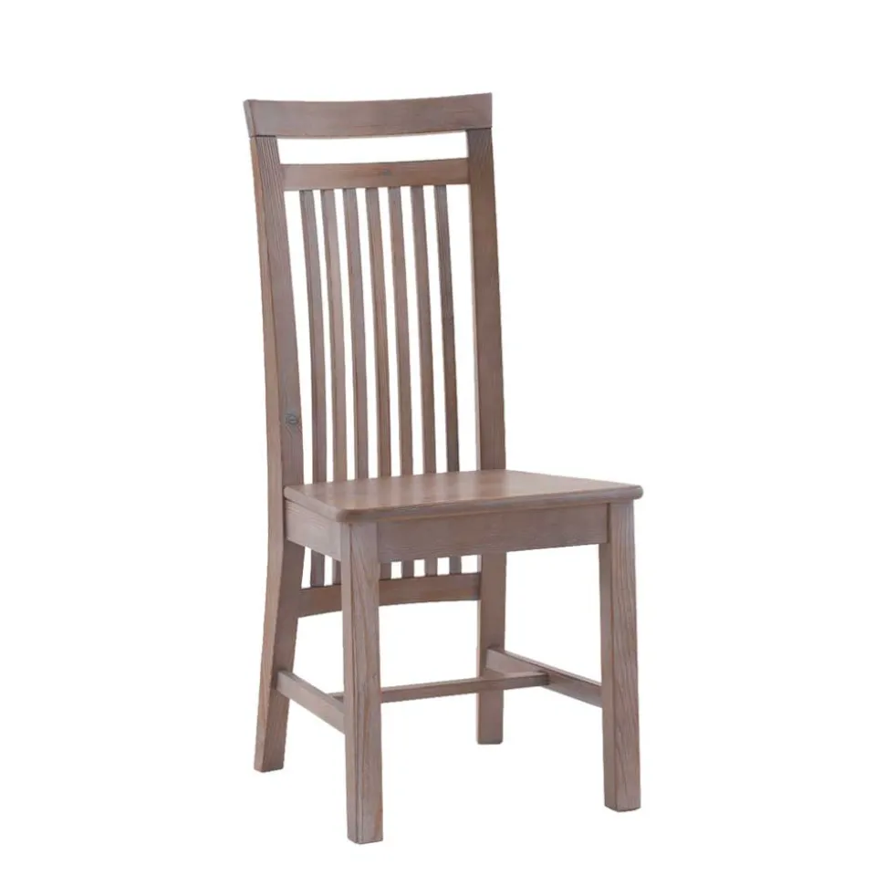 Holzstuhl Set Reverson in Grau Kiefer massiv (2er Set)