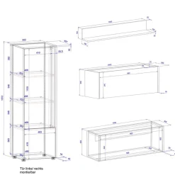 Home Office Möbel Kombi modern - Nonessia (fünfteilig)