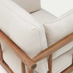 Indoor Outdoor Sessel in Cremefarben - Perconia