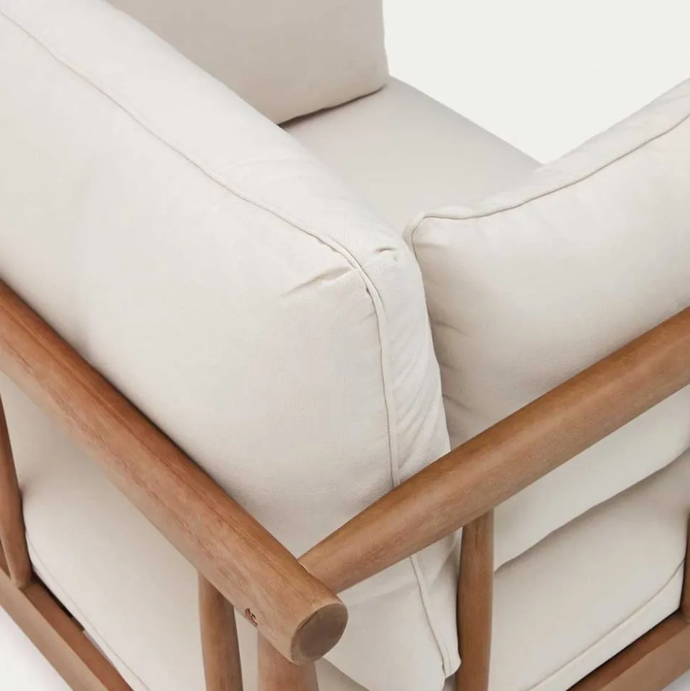 Indoor Outdoor Sessel in Cremefarben - Perconia