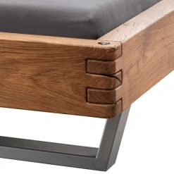 Industrial Bett mit Recyclingleder Kopfteil - Cresp