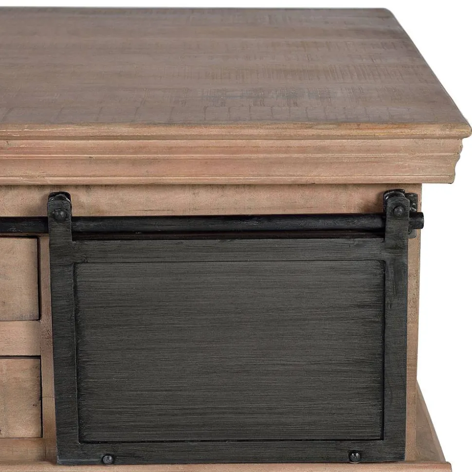 Industrial Chic Couchtisch mit Stauraum - Jantonia