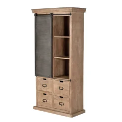 Industrial Chic Schrank aus Mangobaum Massivholz - Jantonia