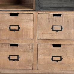 Industrial Chic Schrank aus Mangobaum Massivholz - Jantonia