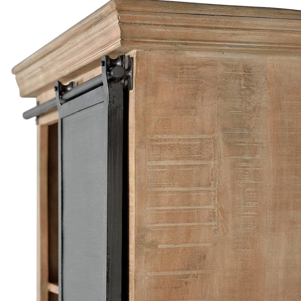 Industrial Chic Schrank aus Mangobaum Massivholz - Jantonia