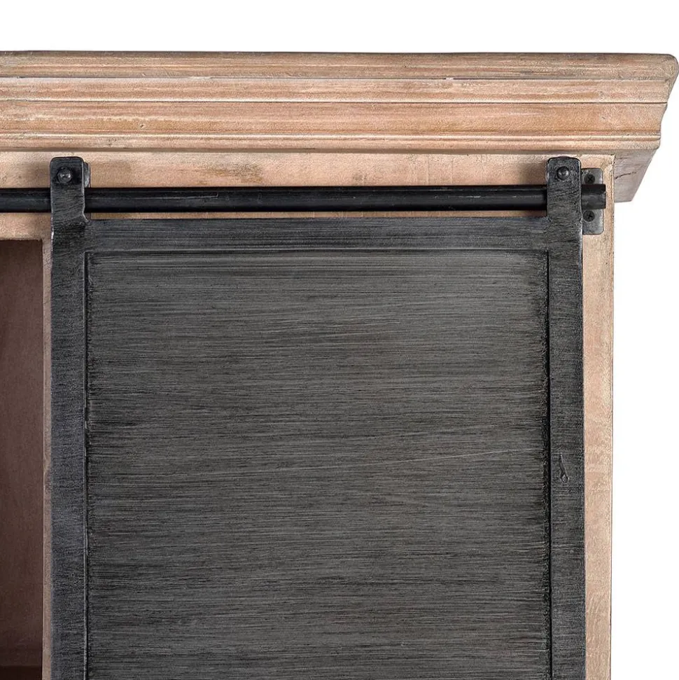 Industrial Chic Schrank aus Mangobaum Massivholz - Jantonia