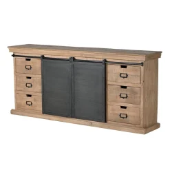 Industrial Chic Sideboard mit Schiebetüren - Jantonia