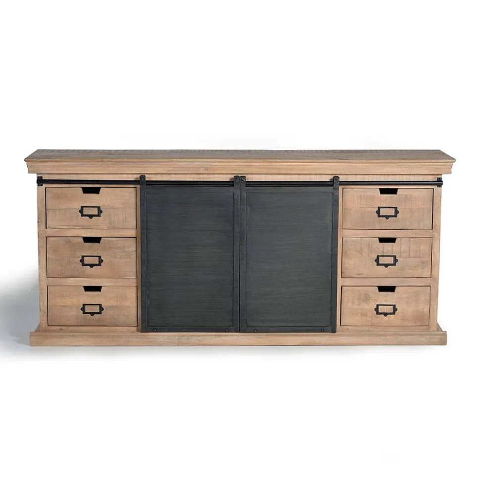 Industrial Chic Sideboard mit Schiebetüren - Jantonia