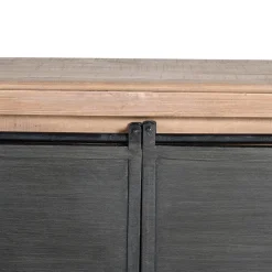 Industrial Chic TV Kommode mit Schiebetüren - Jantonia