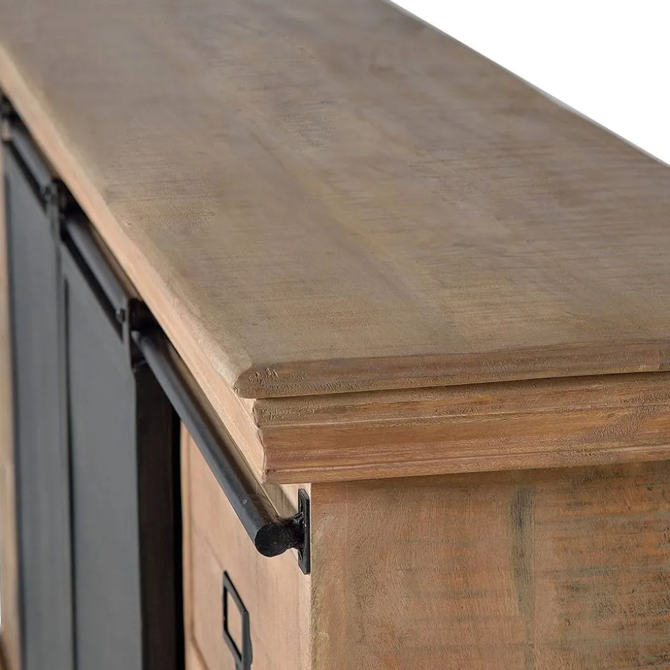 Industrial Chic TV Lowboard mit Schiebetüren - Jantonia