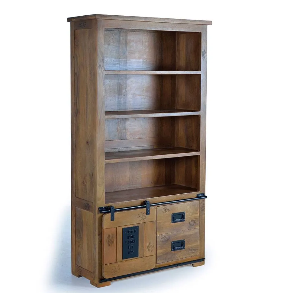 Industrial Design Bücherregal aus Mangoholz - Semian