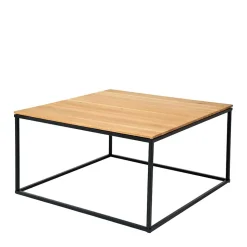 Industrial Design Couchtisch aus Wildeiche massiv - Pyarco