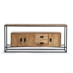 Industrial Design Sideboard aus Massivholz - Olmidava