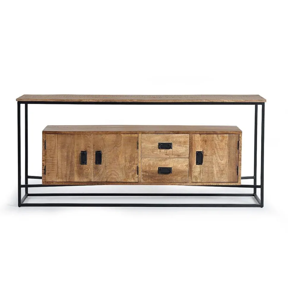Industrial Design Sideboard aus Massivholz - Olmidava