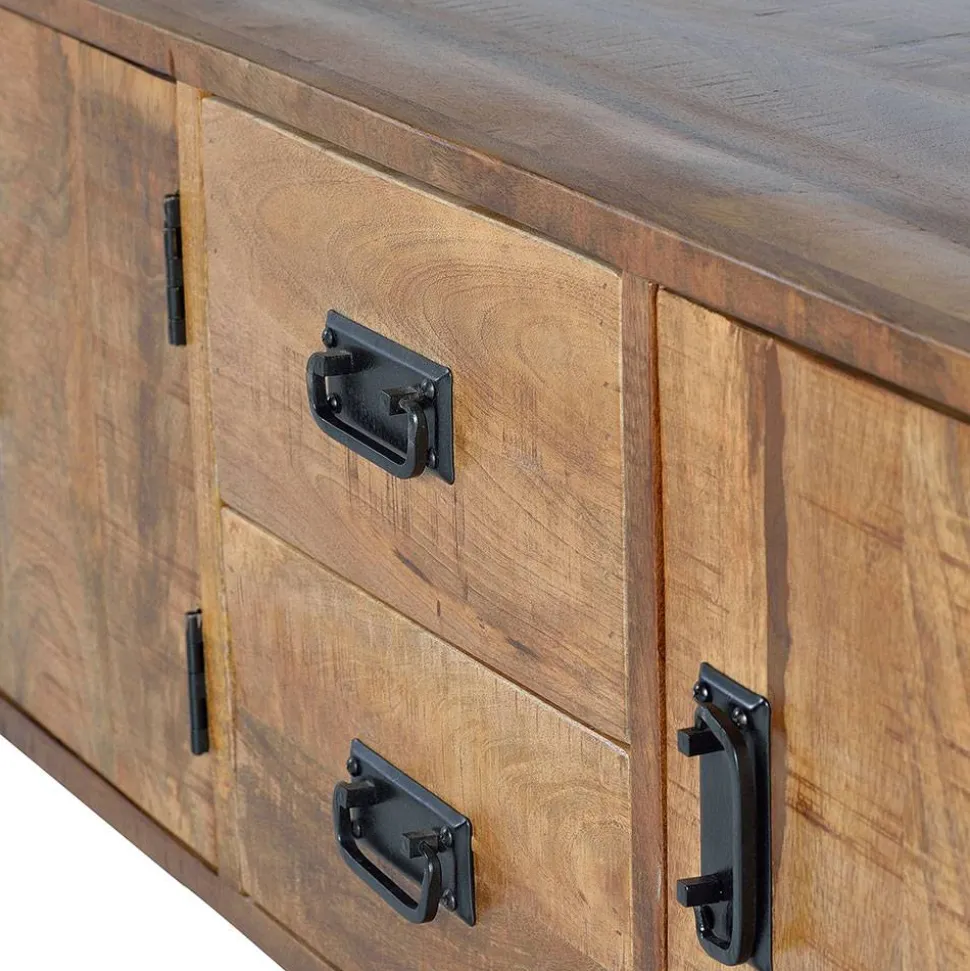 Industrial Design Sideboard aus Massivholz - Olmidava