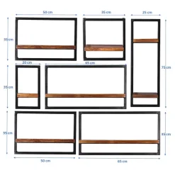 Industrial Design Wandboard Set - Mendoza (siebenteilig)