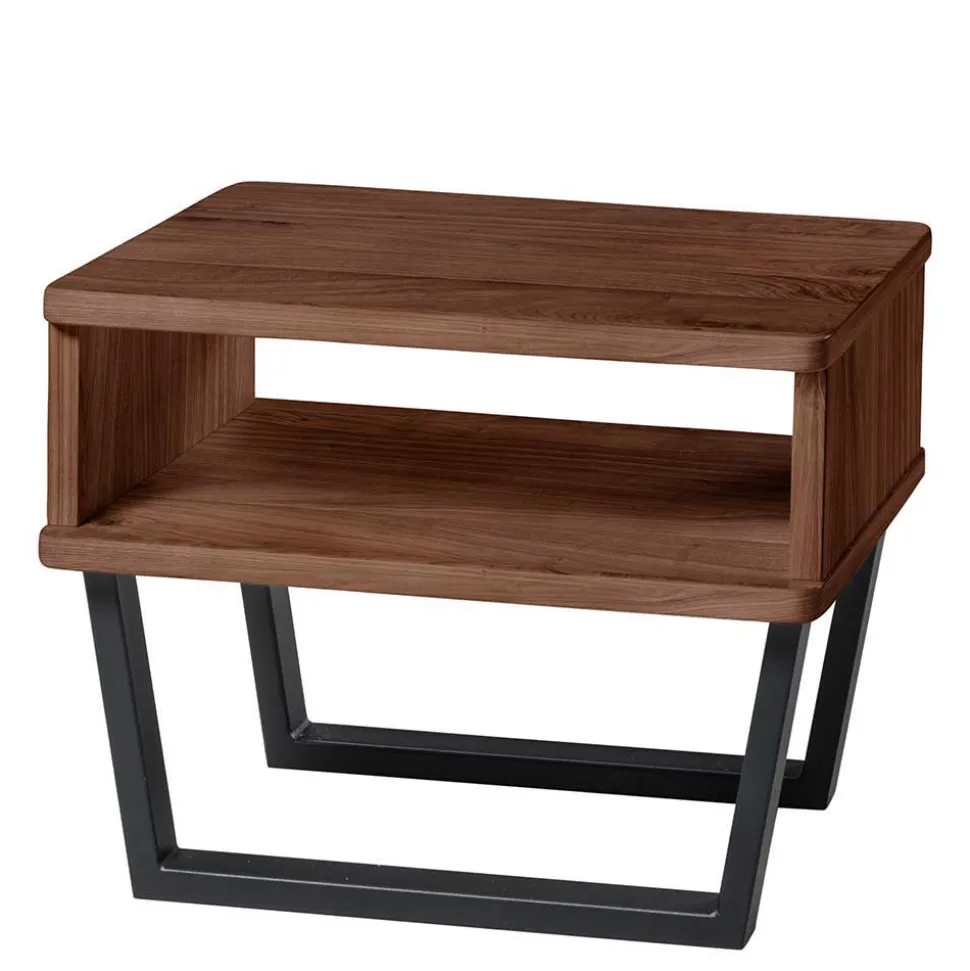 Industrial Doppelbett in Nussbaum Braun - Lavrin