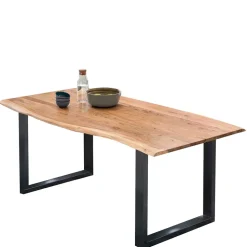 Industrial Esstisch mit Baumkante Akazie - Hovalta