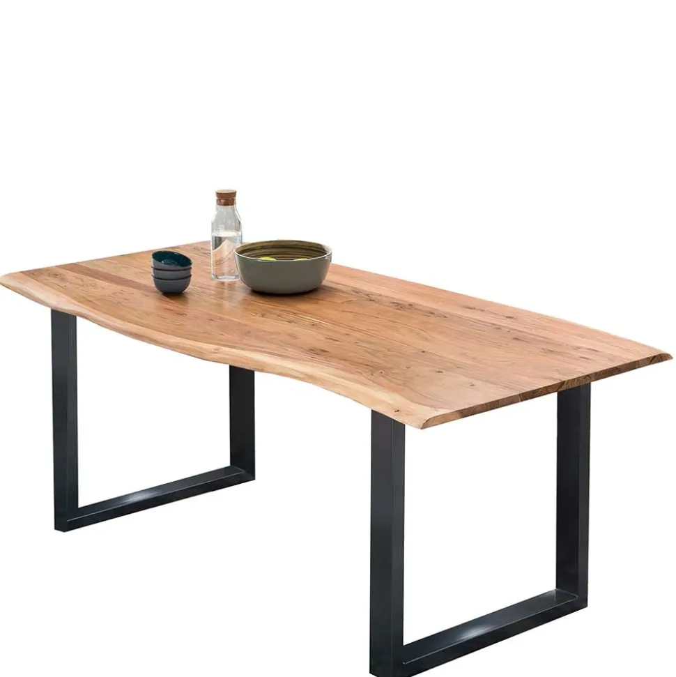 Industrial Esstisch mit Baumkante Akazie - Hovalta