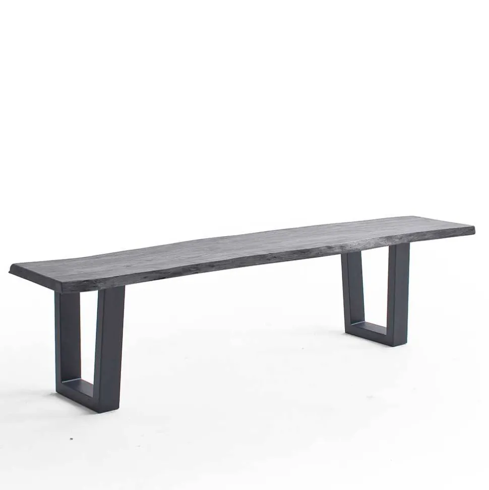 Industrial Esstischbank in Akazie Grau - Facanella