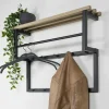 Industrial Hängegarderobe aus Stahl Schwarz - Lundreo