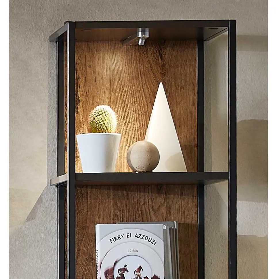 Industrial Hängeregal in Dekor Eiche Dunkel - Xindus