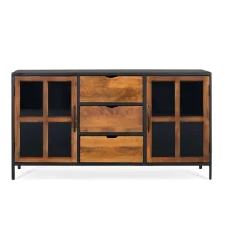 Industrial Kommode mit Glastüren - Hayato