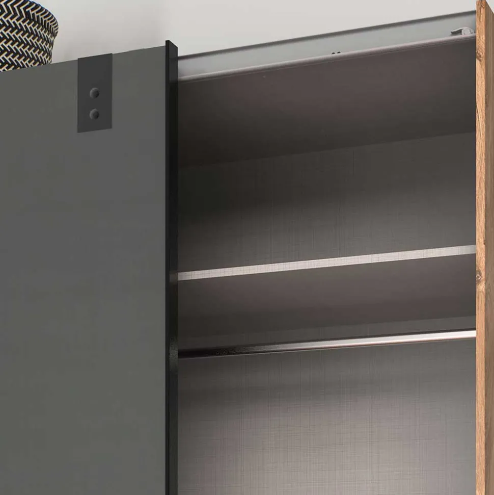 Industrial Schiebetürenschrank zweifarbig - Janeiro