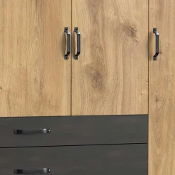 Industrial Schlafzimmerschrank mit fünf Türen - Bram