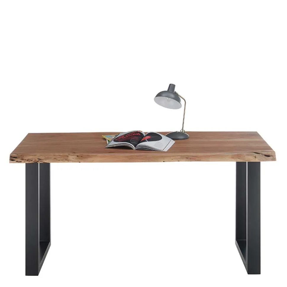 Industrial Schreibtisch mit Baumkante Akazie - Amlina