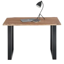 Industrial Schreibtisch mit Baumkante Akazie - Amlina