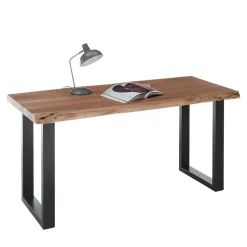 Industrial Schreibtisch mit Baumkante Akazie - Amlina