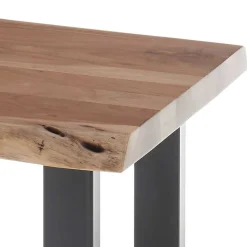 Industrial Schreibtisch mit Baumkante Akazie - Amlina