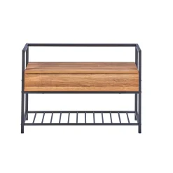 Industrial Schuhbank in Wildeiche Optik - Vedrico