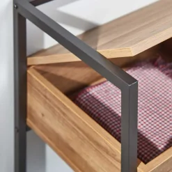 Industrial Schuhbank in Wildeiche Optik - Vedrico