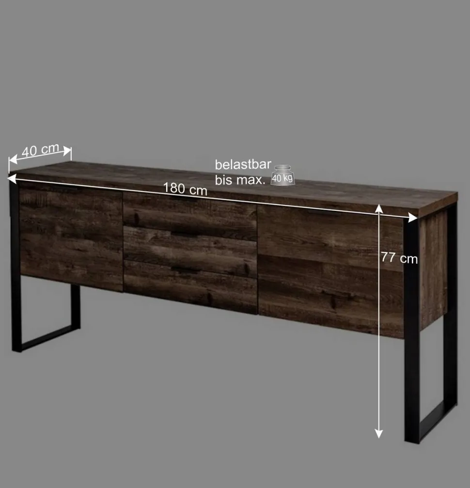Industrial Sideboard mit viel Bodenfreiheit - Srecla